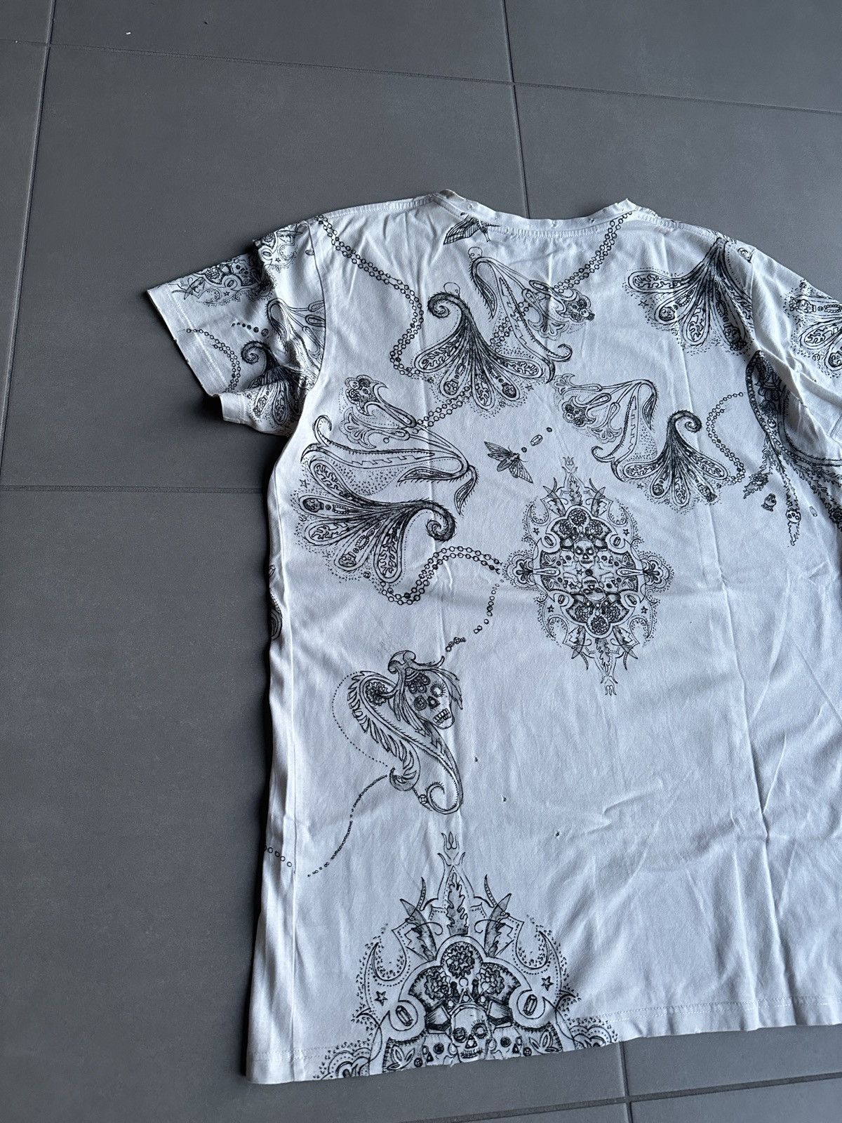 Balmain Balmain Homme AW09 distressed paisley print t-shirt Size US L / EU 52-54 / 3 - 12 Thumbnail