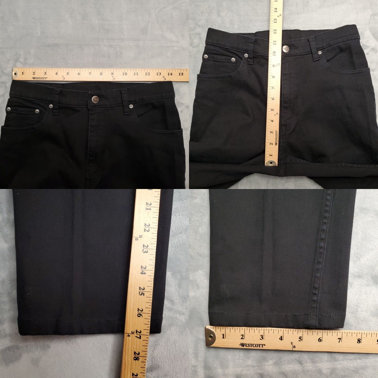Vintage VTG LL Bean Jeans Womens 10 Tall Black Cotton Blend Relaxed Fit Classic Shirt Size 32" / US 10 / IT 46 - 8 Thumbnail