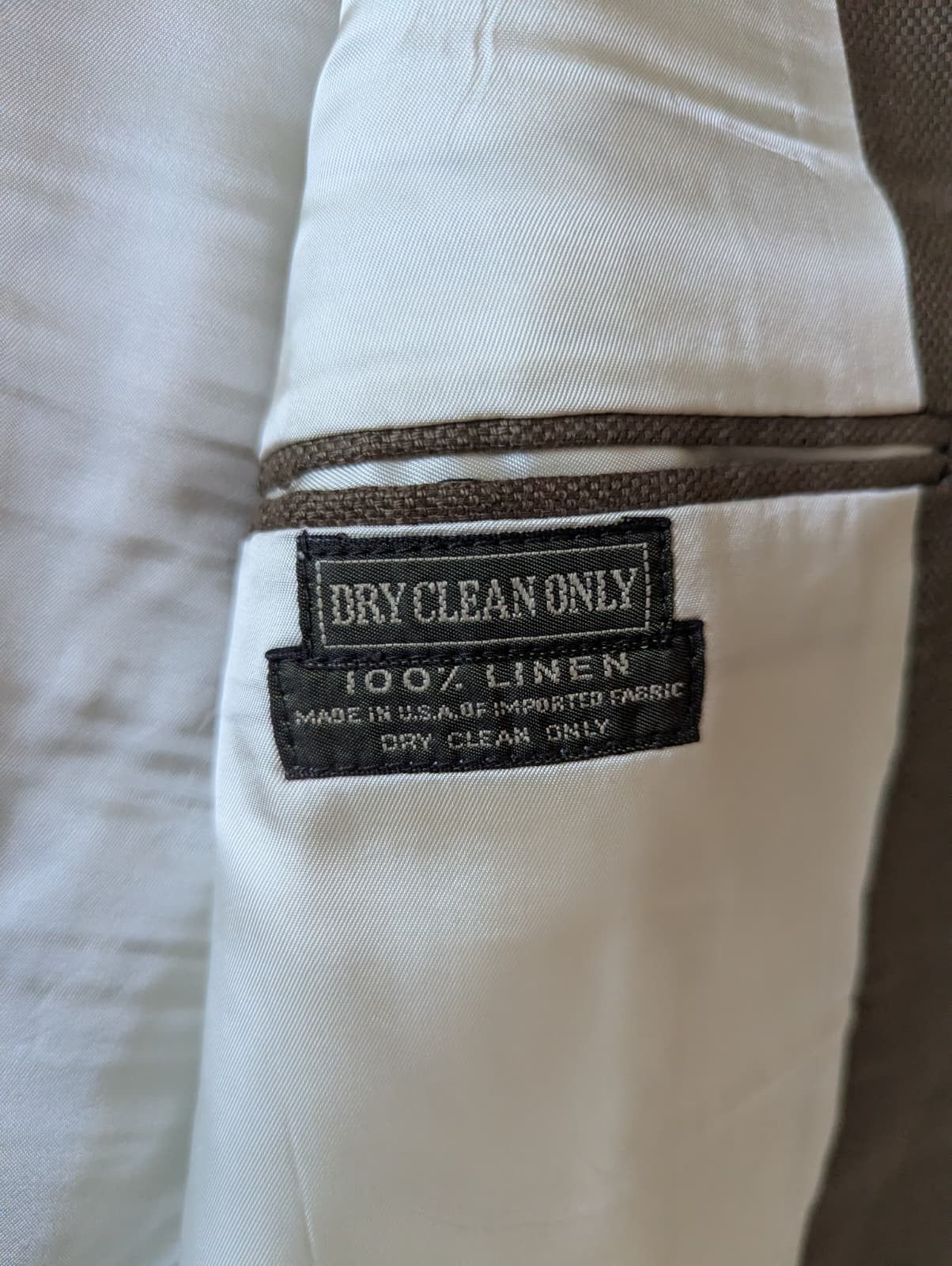 Other Vintage dark green Linen Jacket by Keaton Chase Size 44L - 2 Thumbnail