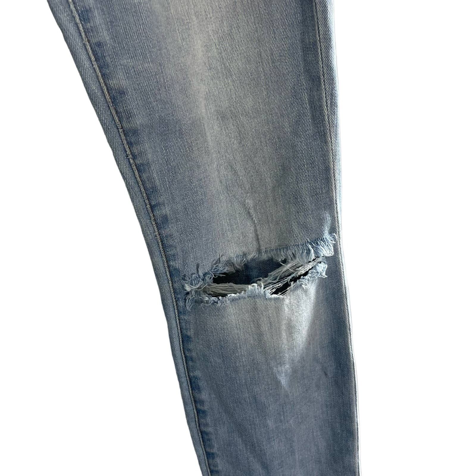 J.Crew J Crew Toothpick Light Wash Distressed Skinny Jeans - 26 Size 26" / US 2 / IT 38 - 4 Thumbnail