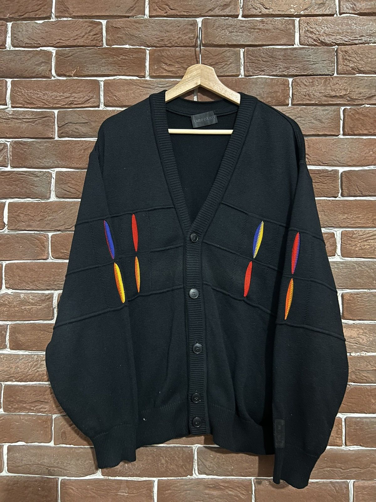Carlo Colucci Vintage Coogi Style Grey Cardigan 52 Knit Hype