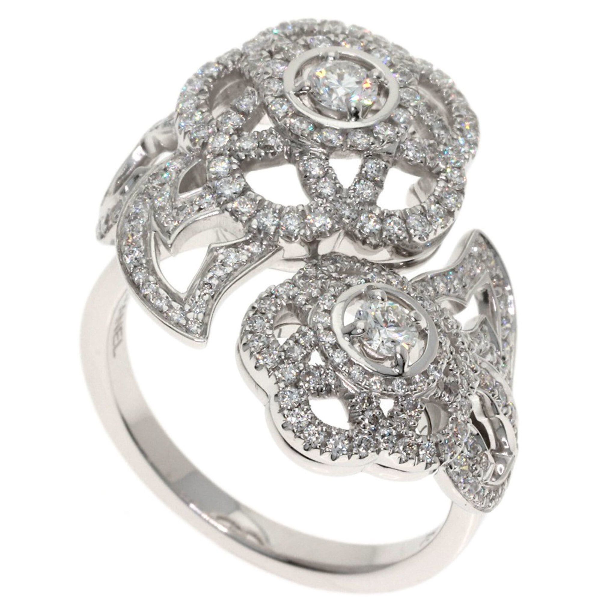 Chanel Chanel Camellia Diamond Ring #53, 18K White Gold, Women's. Size ONE SIZE - 1 Thumbnail