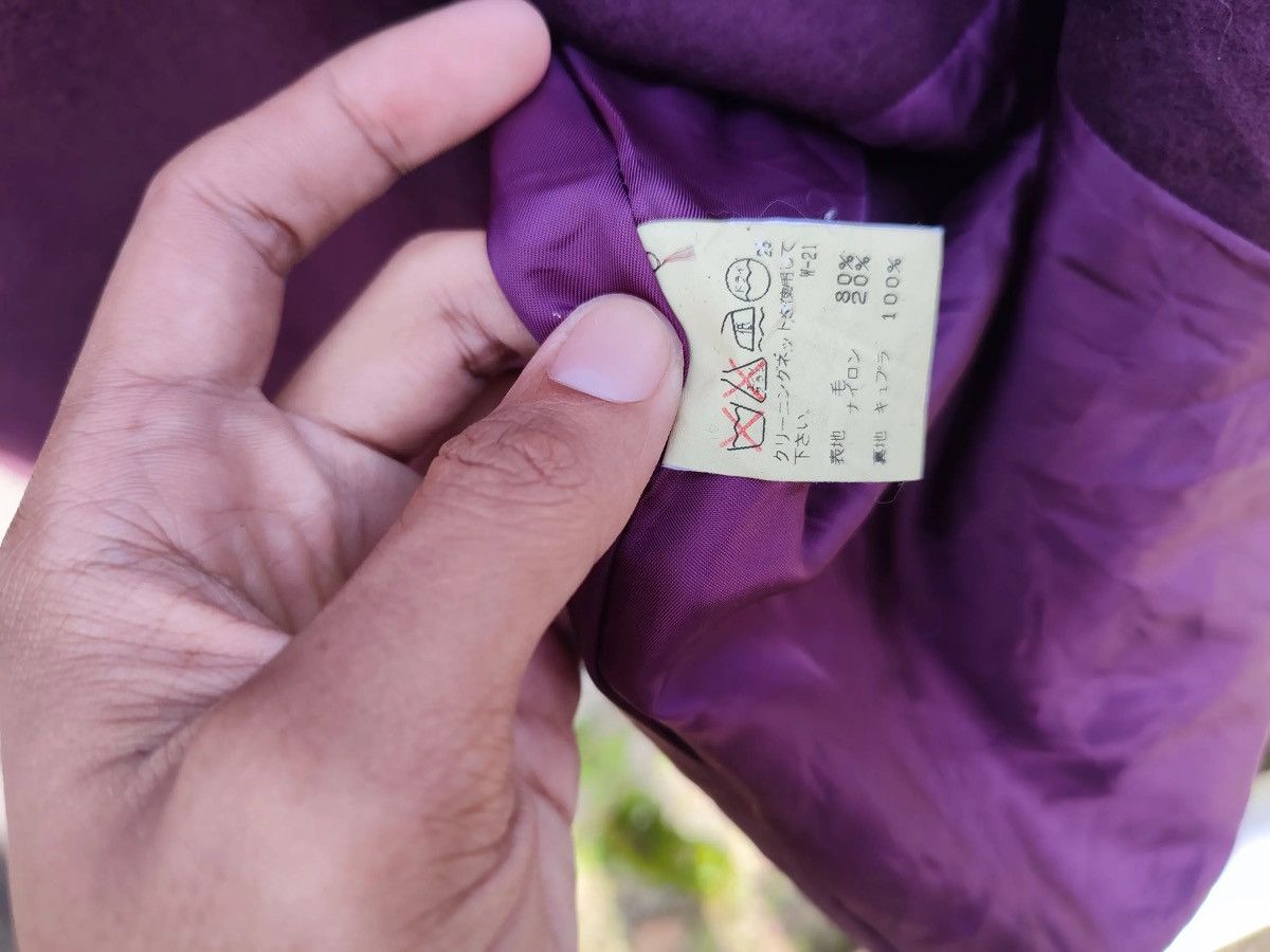 Issey Miyake I.S. sunao kuwahara Plum Wool Long Coat Avant-Garde Japanese Size S / US 4 / IT 40 - 14 Thumbnail