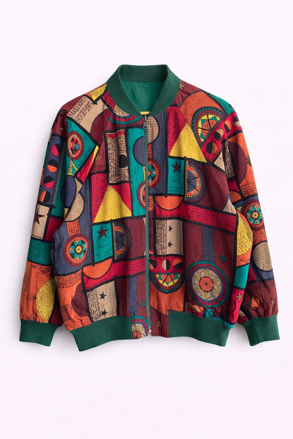 Japanese Brand Vintage Japanese Reversible Bomber Green Flight Jacket Size US L / EU 52-54 / 3 - 1 Thumbnail