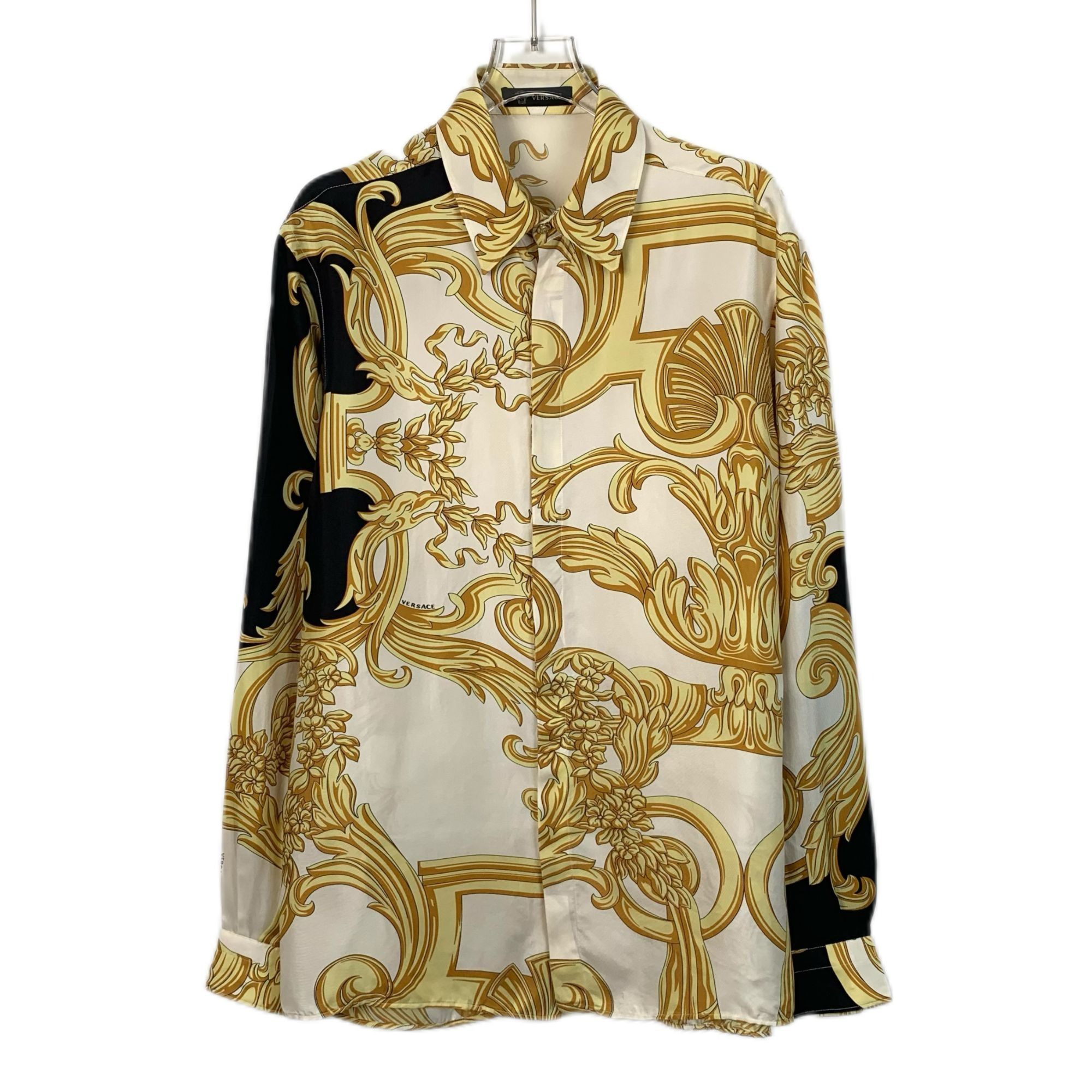 Versace Versace Baroque Print Long Sleeve Shirt Gold & Black Single- Size S / US 4 / IT 40 - 1 Thumbnail