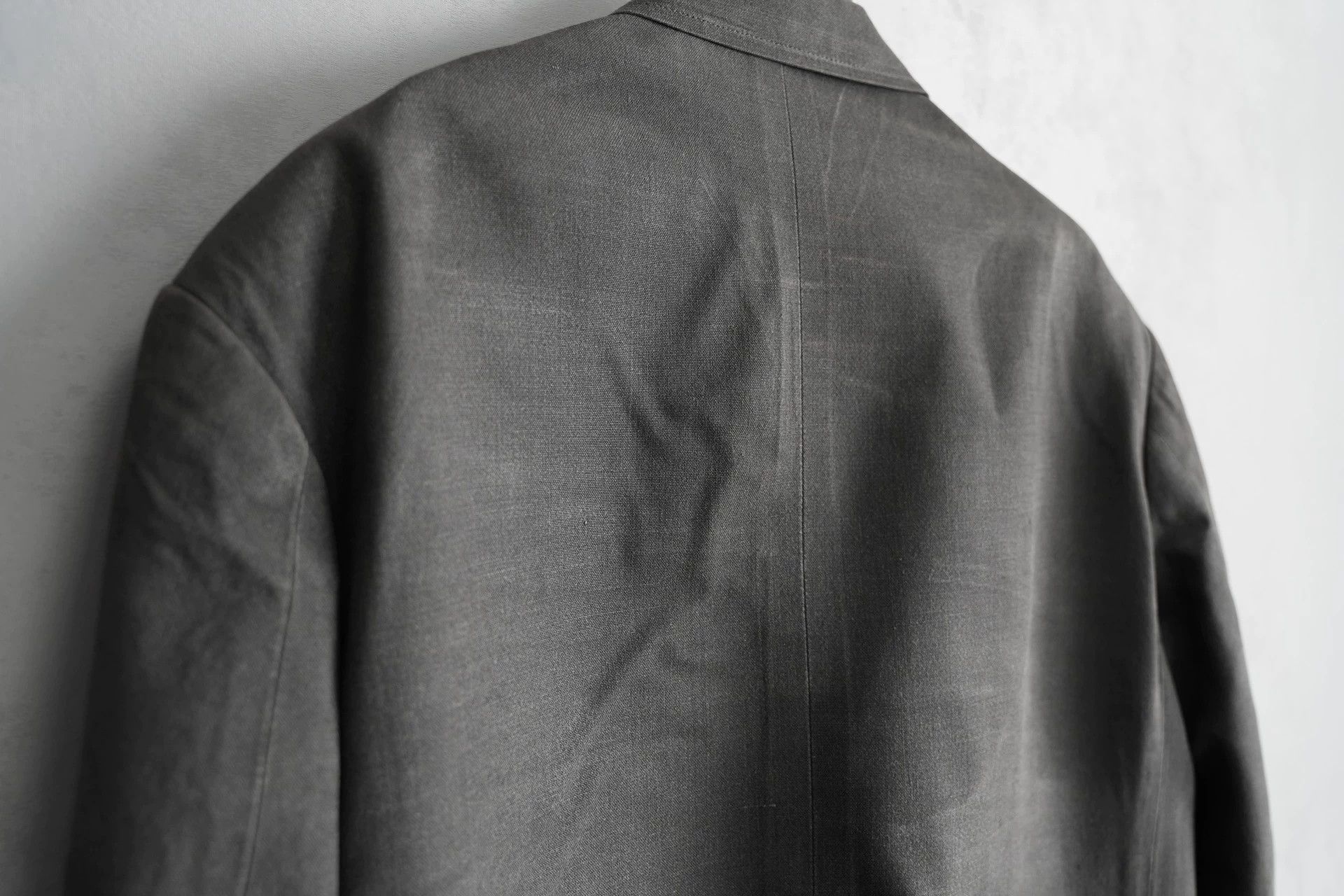 Yohji Yamamoto Yohji Yamamoto 91SS Cement Gray Silk Jacket Size US M / EU 48-50 / 2 - 3 Thumbnail