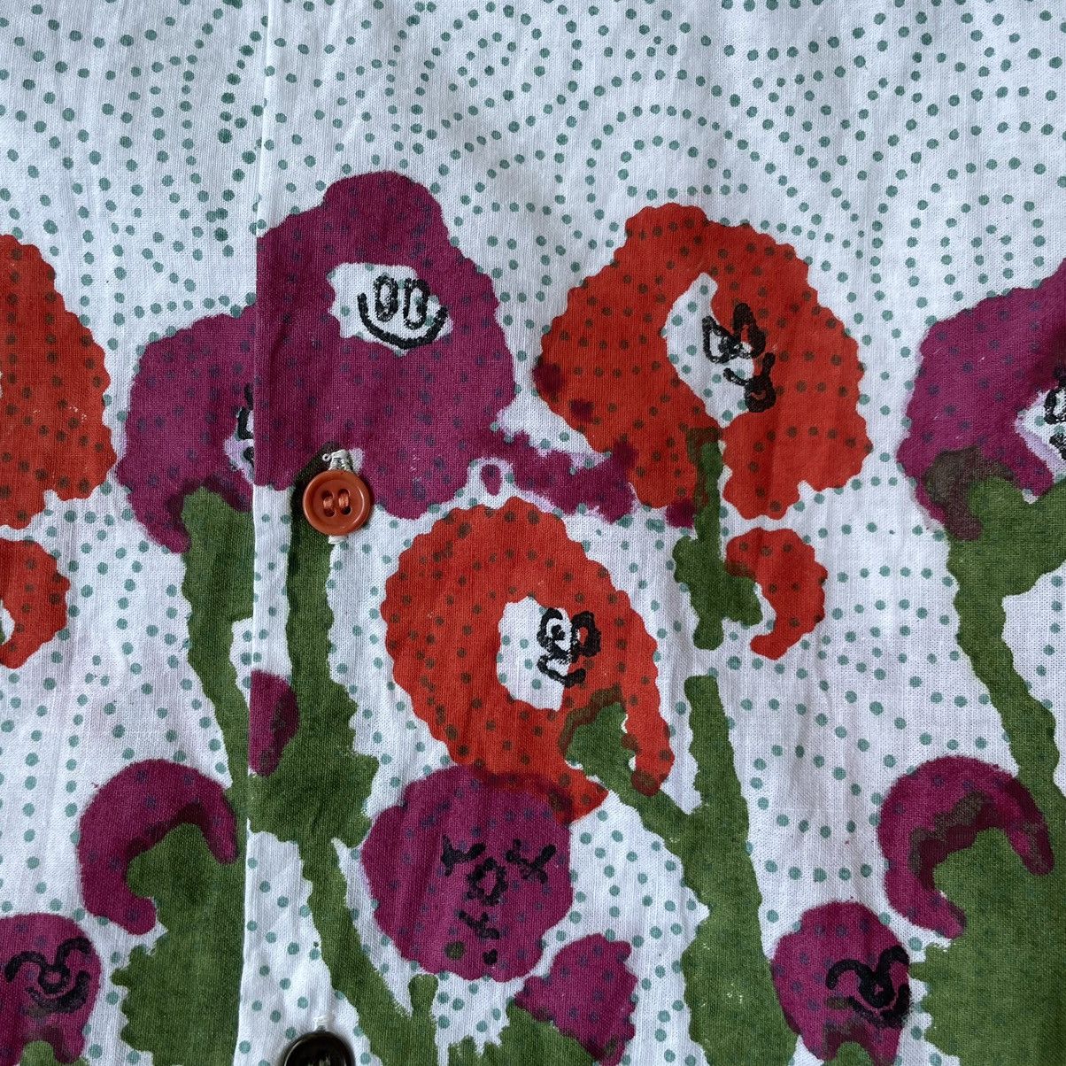 Story Mfg. Paisley + Cartoon Poppy Print Shirt Size US M / EU 48-50 / 2 - 10 Thumbnail