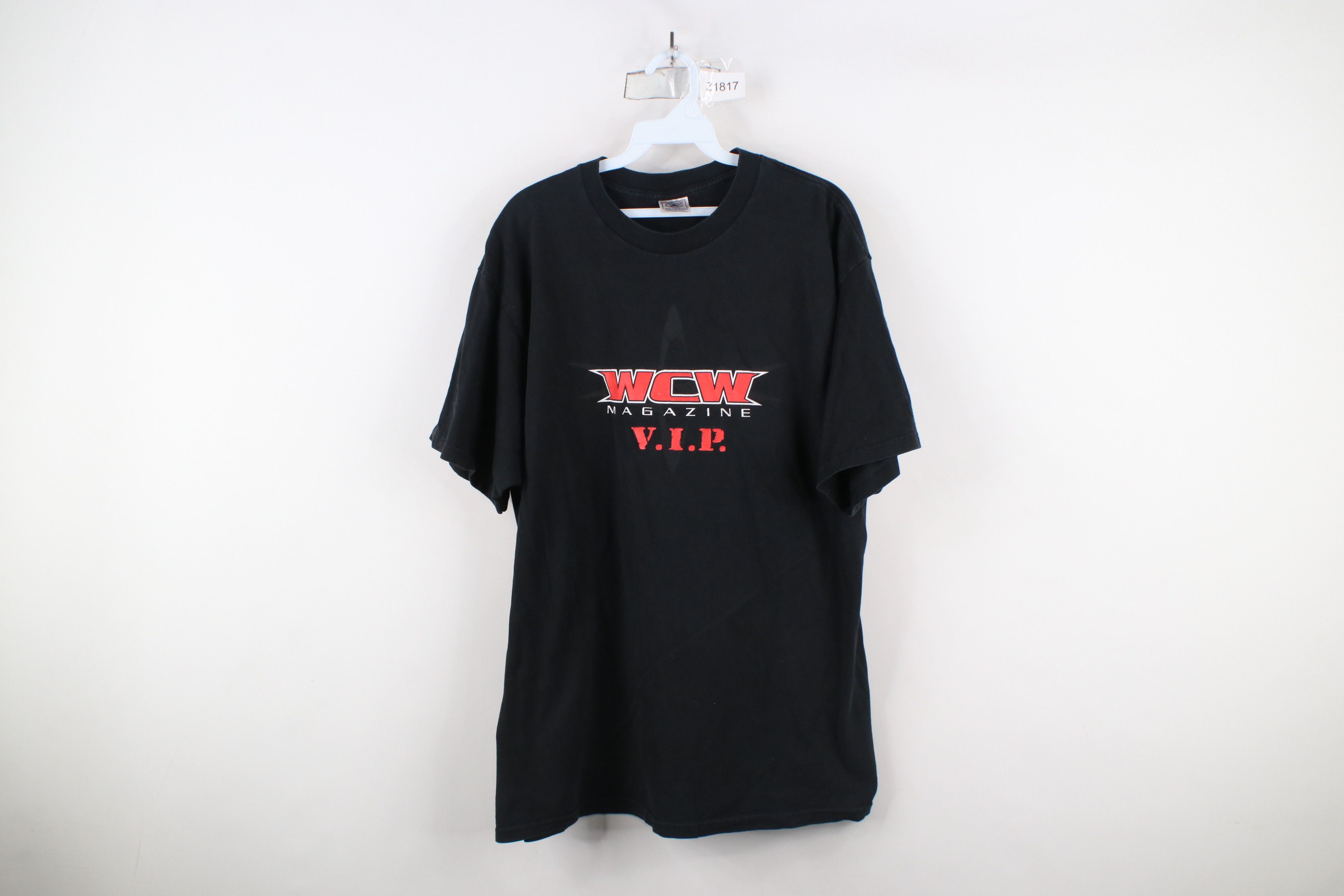 Vintage Vintage 90s Championship Wrestling WCW Magazine VIP T-Shirt Size US XL / EU 56 / 4 - 1 Thumbnail