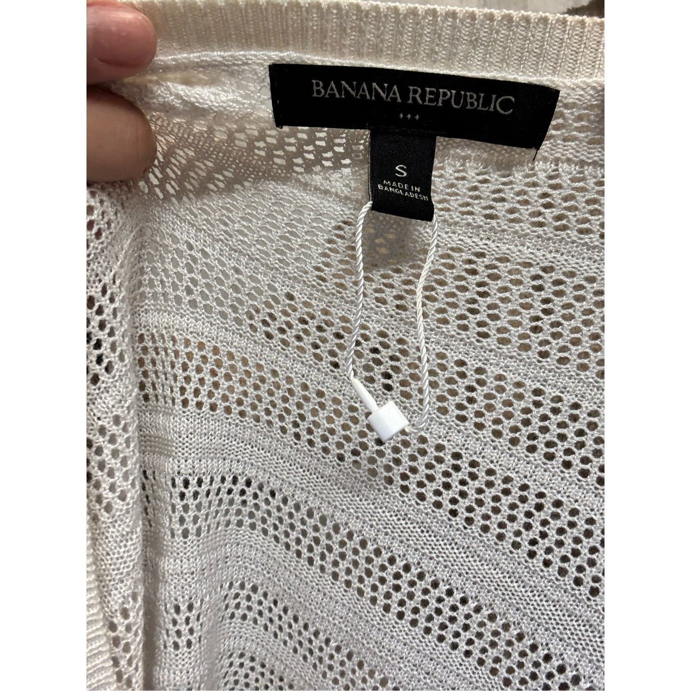 Banana Republic Banana Republic Cream Open Knit Long Sleeve Sweater Tunic To Size S / US 4 / IT 40 - 5 Thumbnail