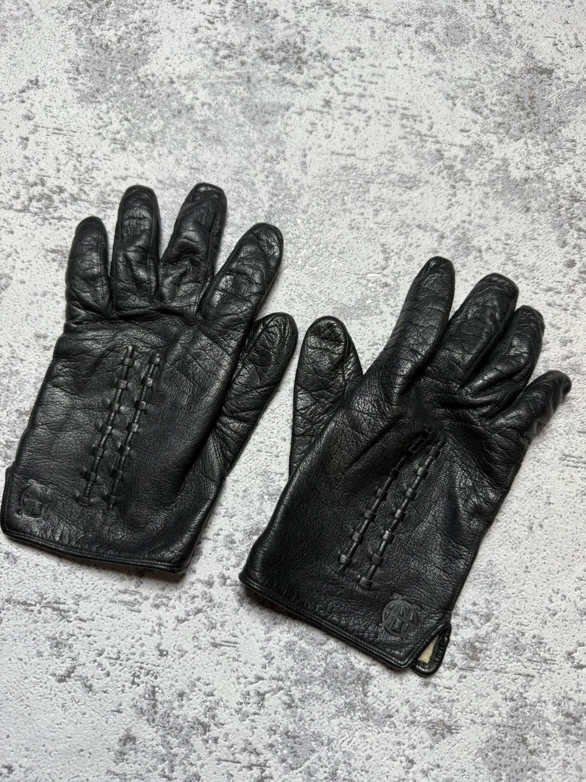 Jean Paul Gaultier Rare Jean Paul Gaultier Leather Gloves Black Men Vintage Size ONE SIZE - 8 Thumbnail