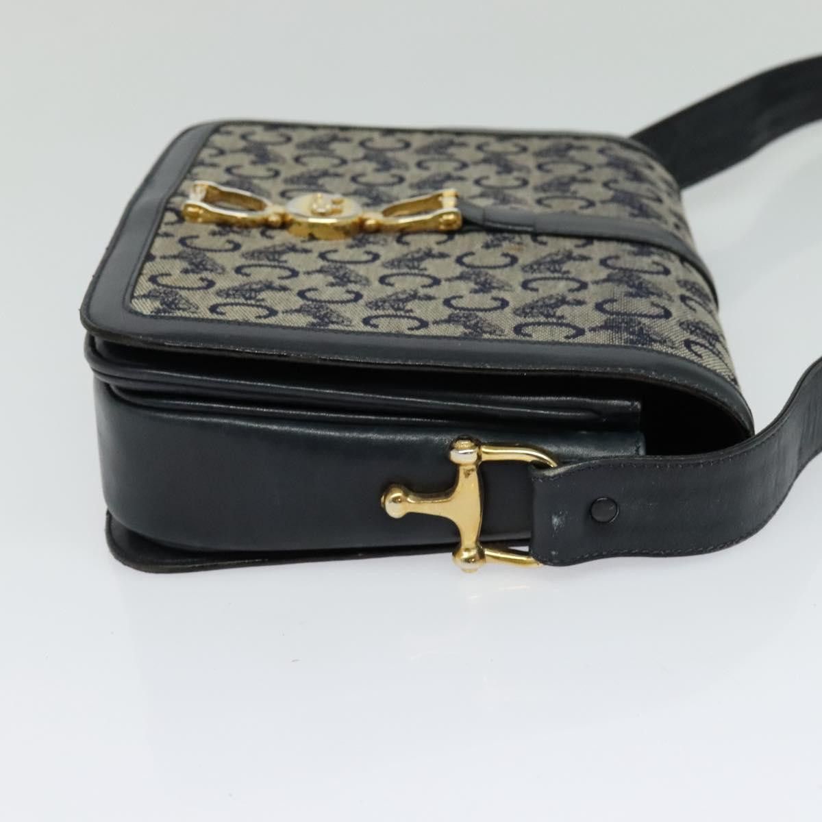 Celine CELINE C Sulky Shoulder Bag Canvas Navy Gold Size ONE SIZE - 5 Thumbnail