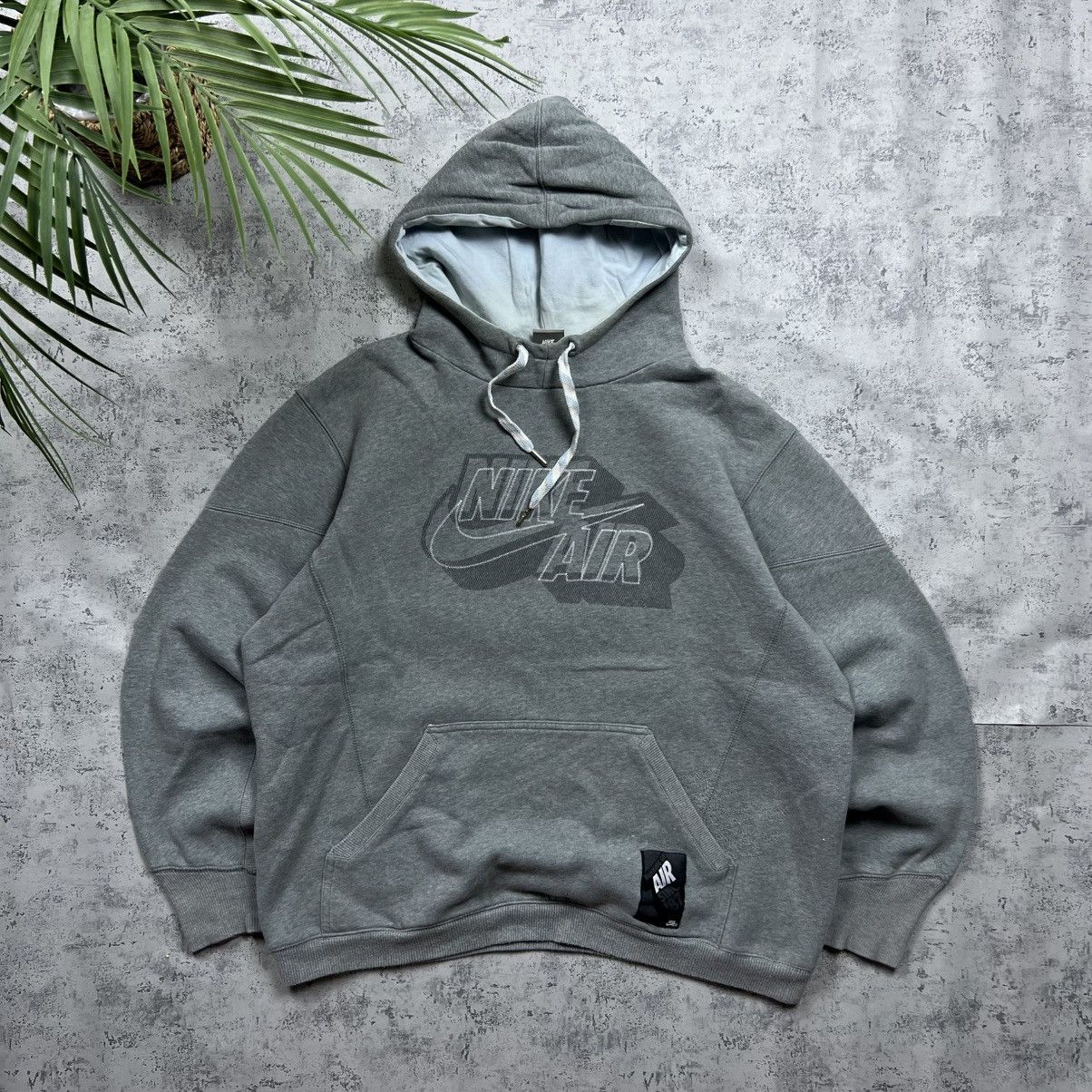 Nike 00s NIKE AIR BIG LOGO VINTAGE Y2K OVERSIZED PULLOVER HOODIE Size US XL / EU 56 / 4 - 1 Thumbnail
