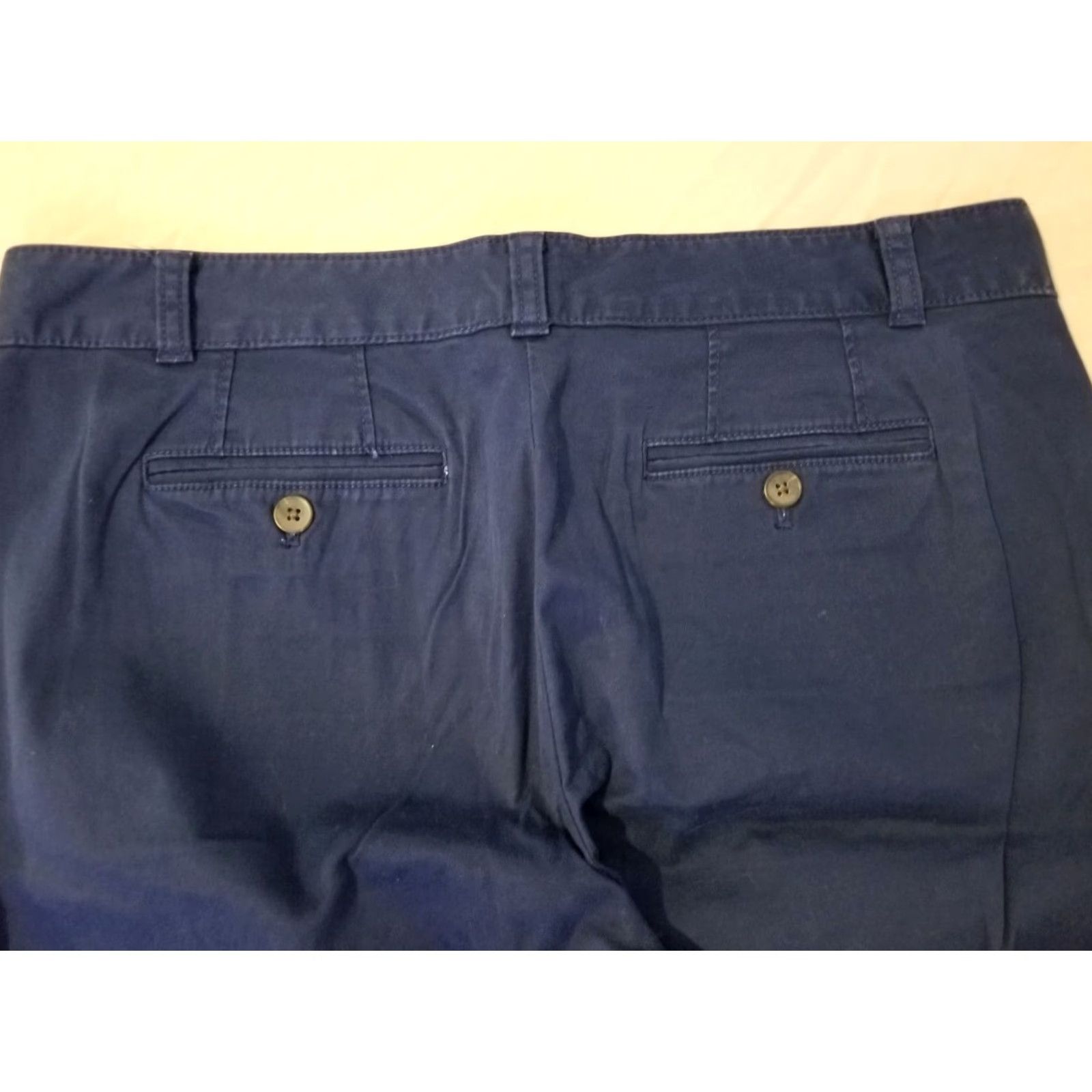 Talbots Womens Talbots Dress Pants Slim 6 Navy Blue Stretch Regular Pants Girls Mens - note: final position? Size 28" / US 6 / IT 42 - 2 Thumbnail
