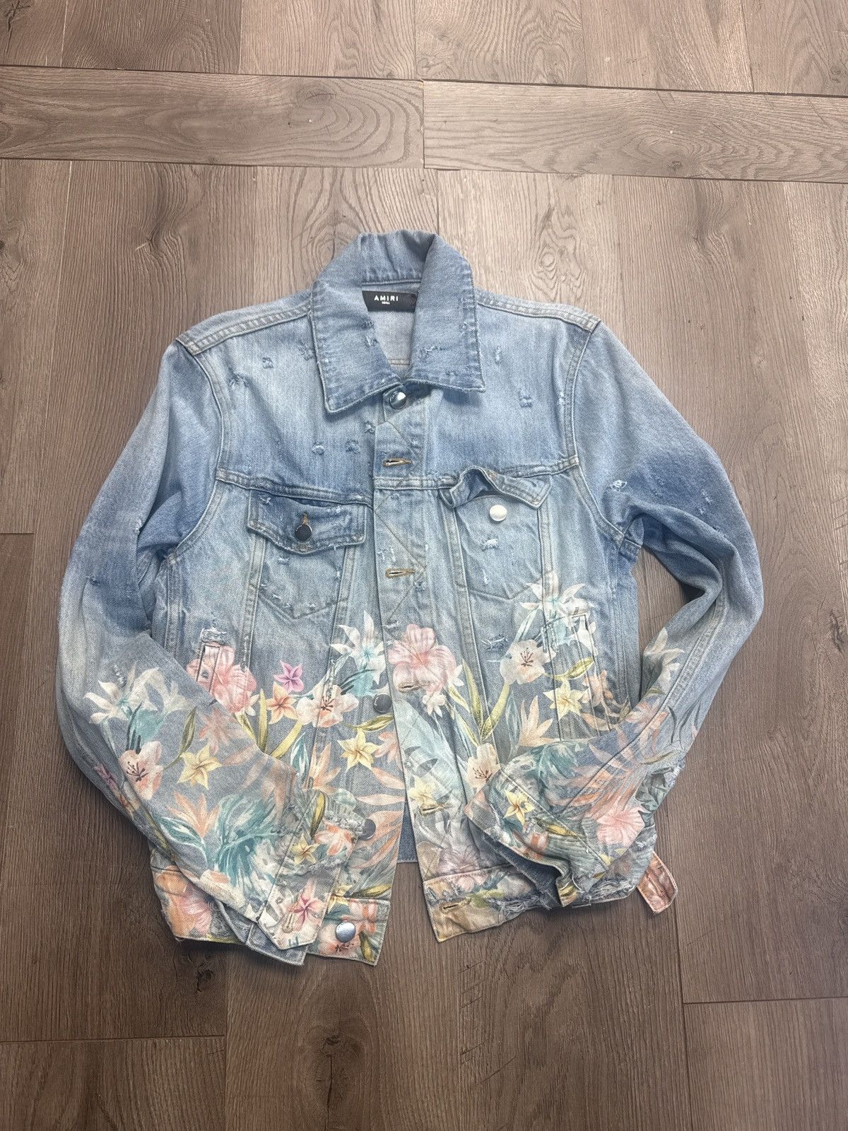 Amiri Amiri floral denim jacket Size US S / EU 44-46 / 1 - 1 Thumbnail