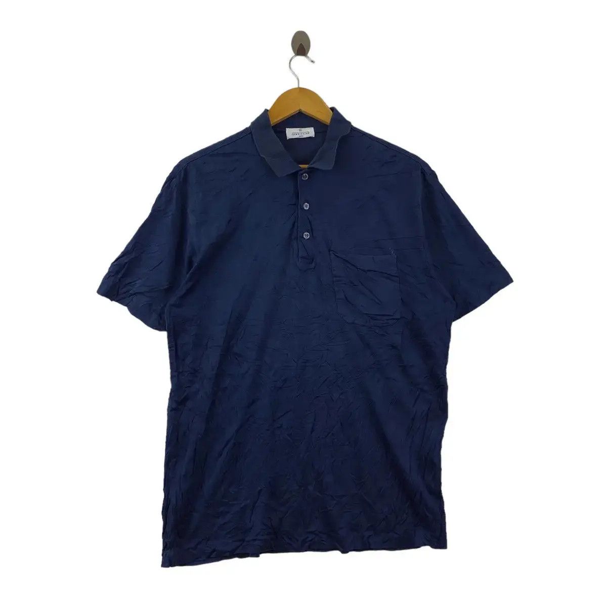 Givenchy × Vintage Vintage GIVENCHY PARIS Made In Italy Plain Blue Polo Tee Size US M / EU 48-50 / 2 - 1 Thumbnail