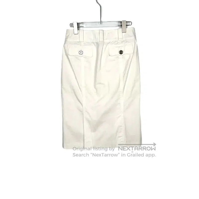 Burberry Burberry White Cotton Skirt for Women. Size 23" - 2 Thumbnail
