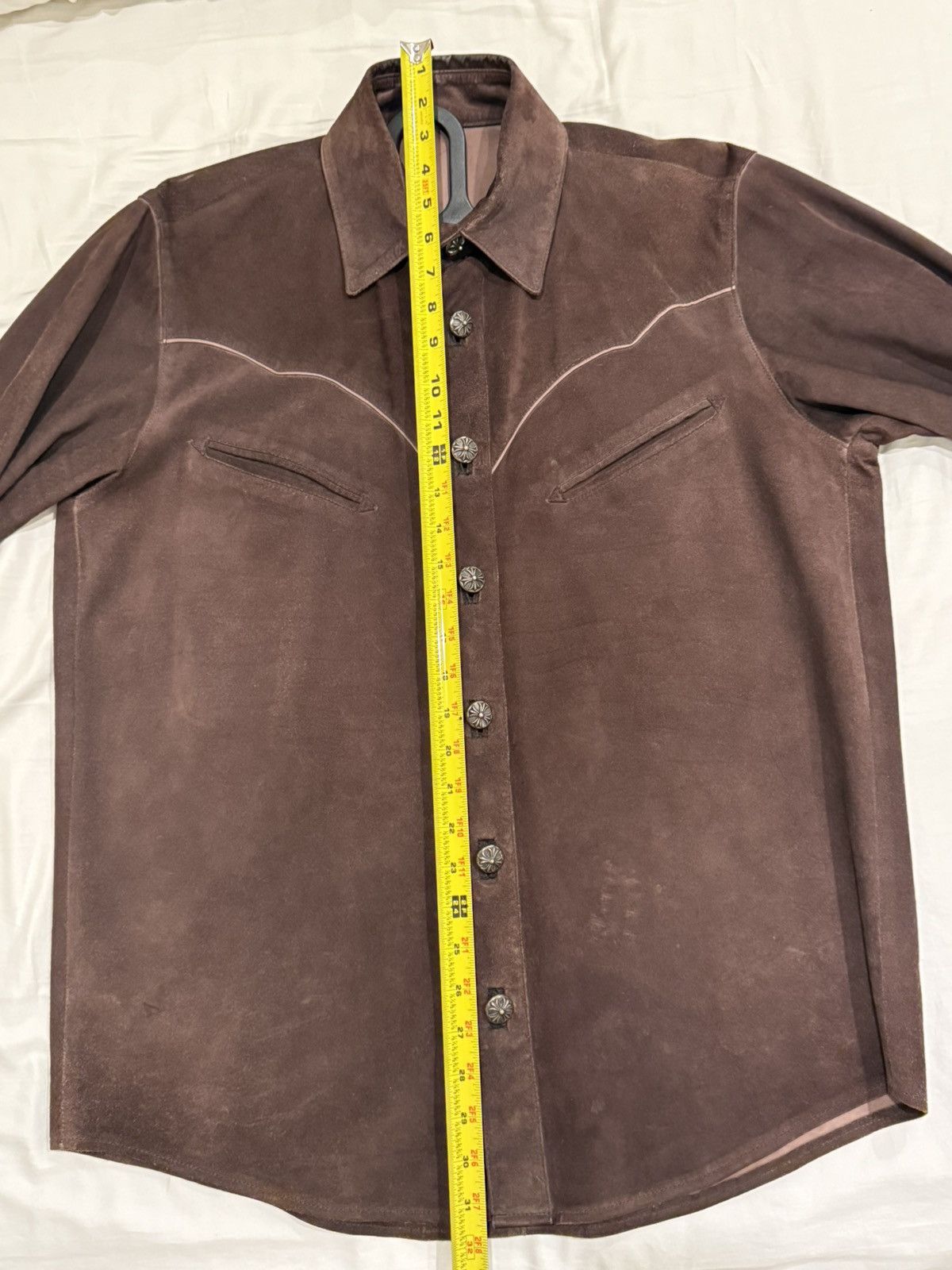 Chrome Hearts Chrome Hearts suede button up shirt / jacket Size US M / EU 48-50 / 2 - 12 Thumbnail