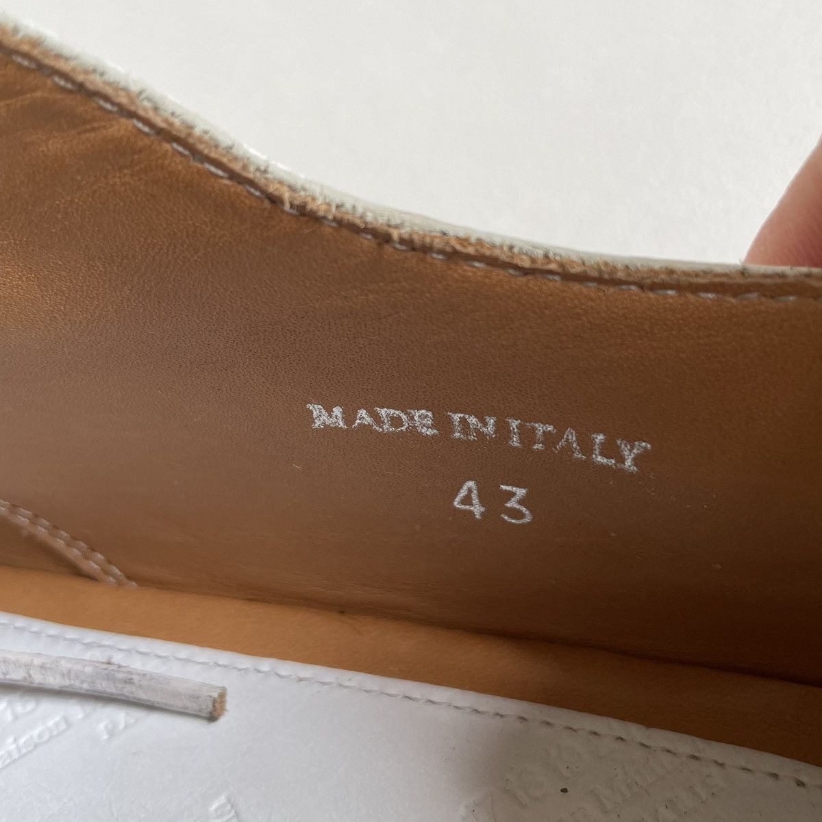Maison Margiela ‘White Painted’ Wedge Sole Derbies Size US 10 / EU 43 - 13 Thumbnail