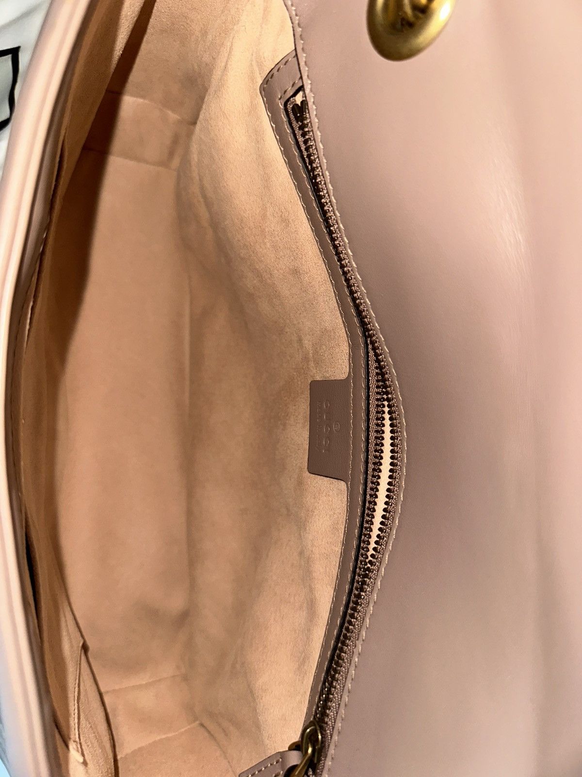 Gucci GUCCI GG Marmont Large Matelassé Shoulder Bag – Taupe Size ONE SIZE - 8 Thumbnail
