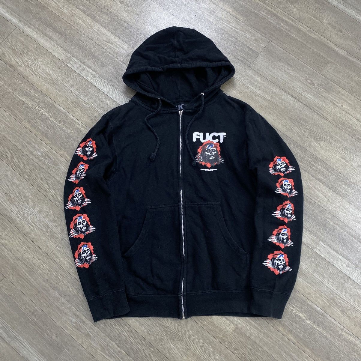 FUCT 2000s FUCT Bones Tapped Logo Skateboarding Zip Hoodie Size US S / EU 44-46 / 1 - 14 Thumbnail