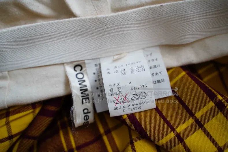 Comme des Garcons Comme Des Garcons size S Main line yellow check spliced ra Size 23" - 9 Thumbnail