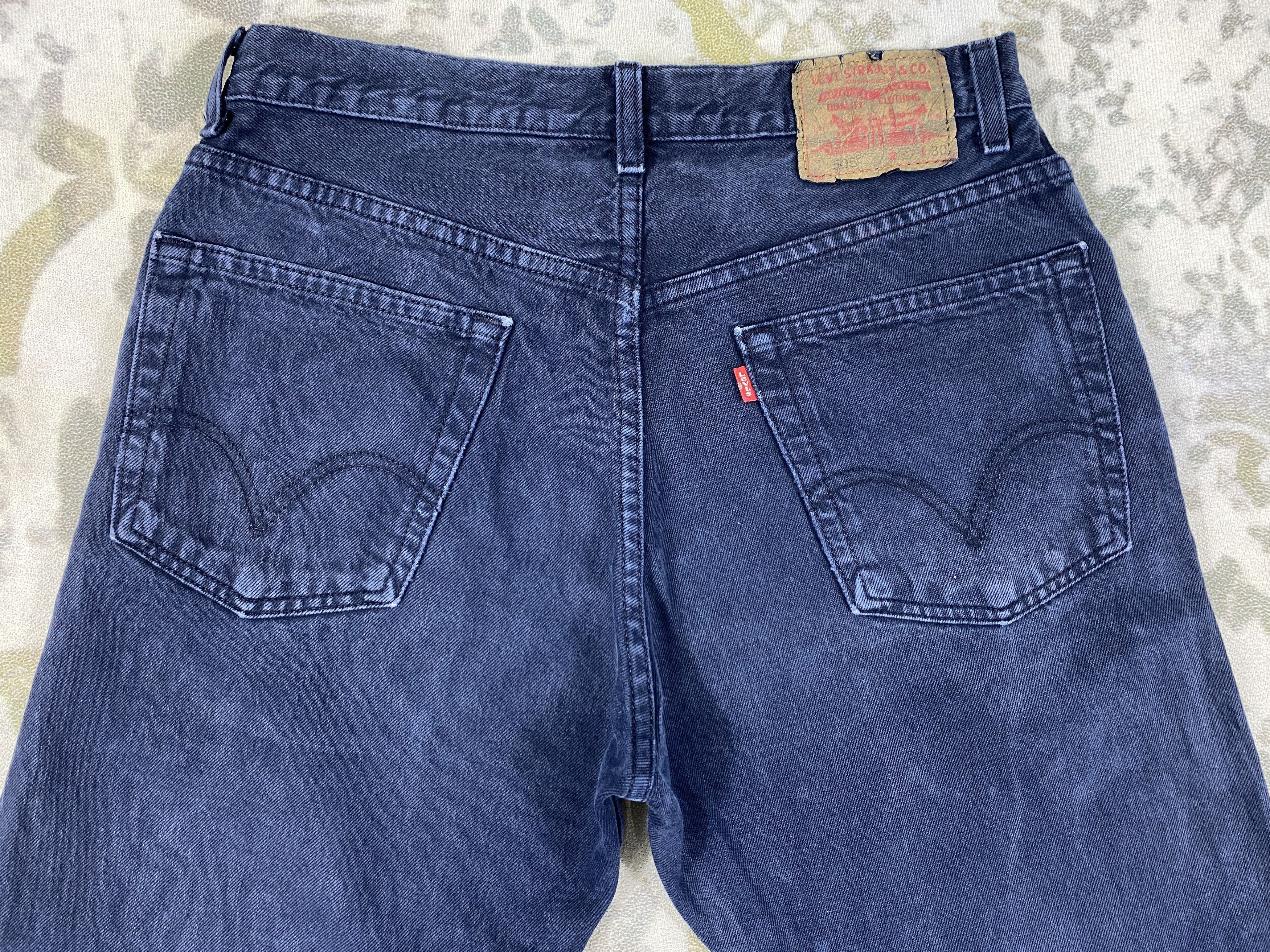 Levi's Vintage Levis 505 Regular Fit Jeans NavyFaded Indigo 31x29.6 Size US 31 - 4 Thumbnail