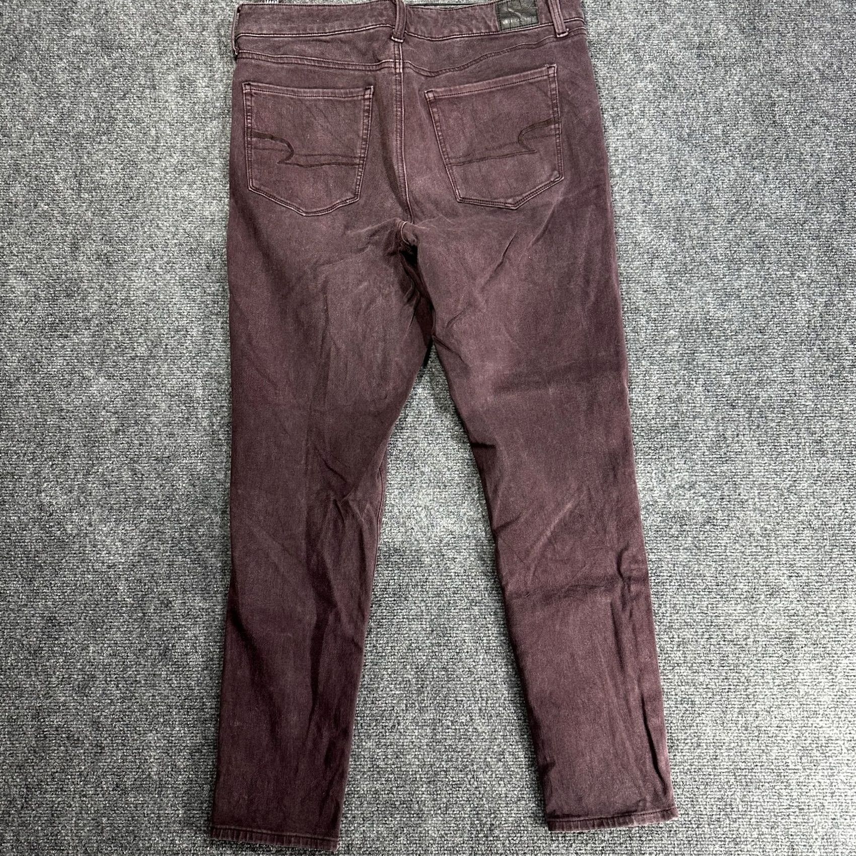 American Eagle Outfitters American Eagle Outfitters Womens High Rise Jegging Purple Cotton Blend Stretch Denim Jeans 14 Regular Womens Size 36" / US 14 / IT 50 - 7 Thumbnail