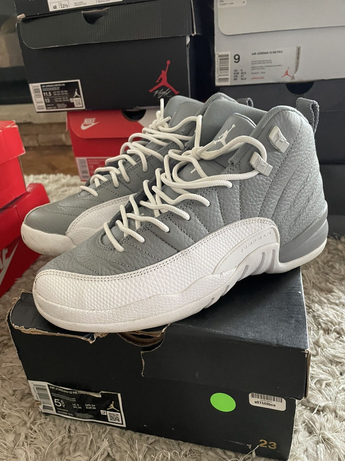 Jordan Brand Jordan 12 Stealth Grey Size US 7 / IT 37 - 1 Thumbnail