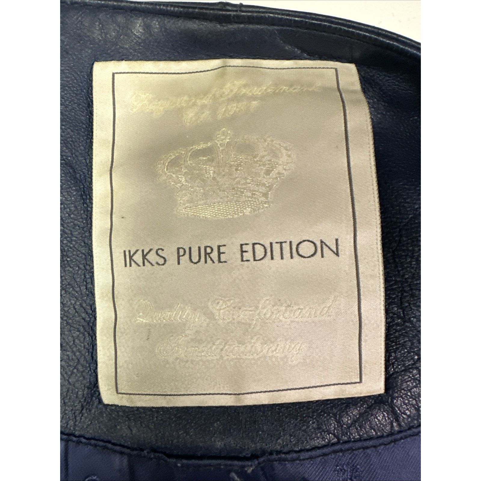 IKKS Ikks Pure Edition Womens Leather Biker Jacket Size M Size M / US 6-8 / IT 42-44 - 3 Thumbnail