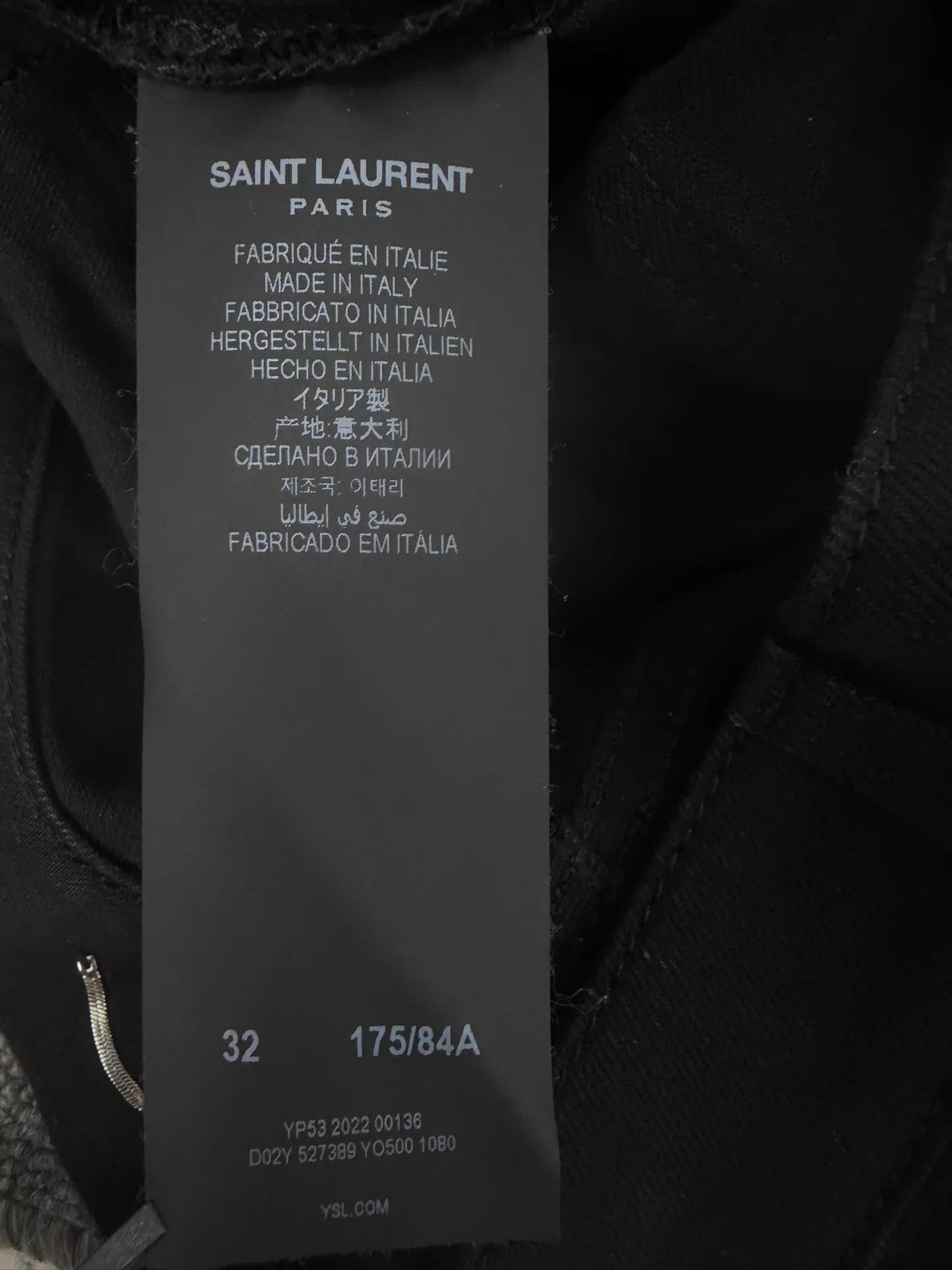 Saint Laurent Paris SLP 22fw D02 black basic jeans 32 mint Size US 32 / EU 48 - 6 Thumbnail