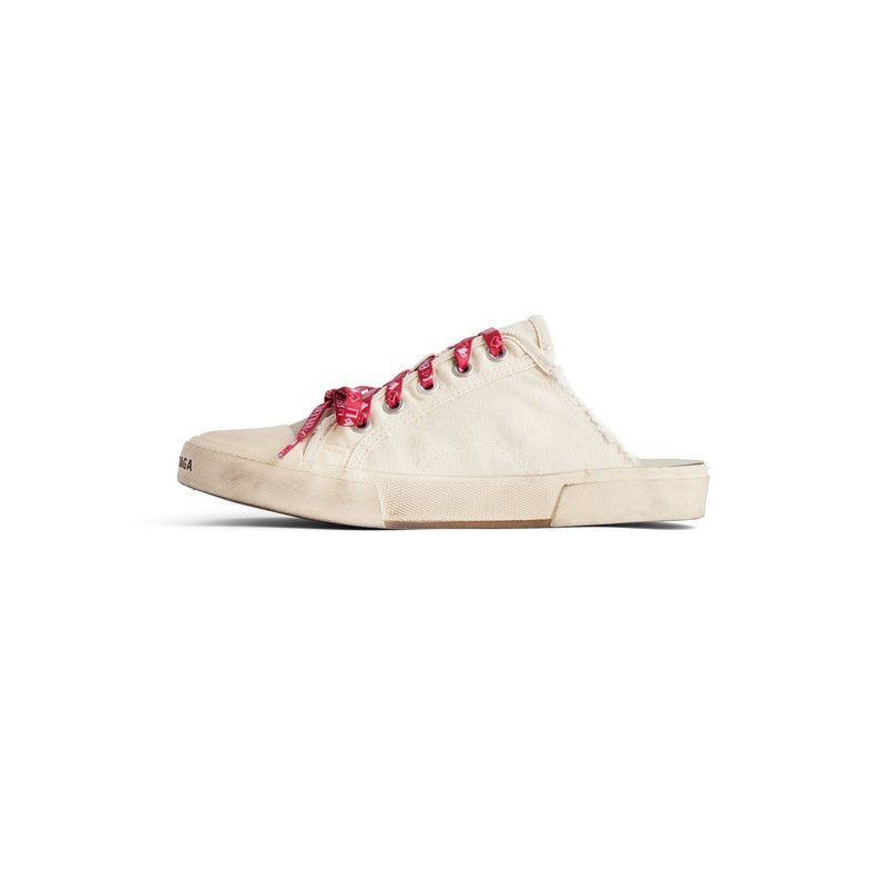 Balenciaga o1s1rm0725 Paris Mules in Light Beige Size US 6 / IT 36 - 4 Thumbnail