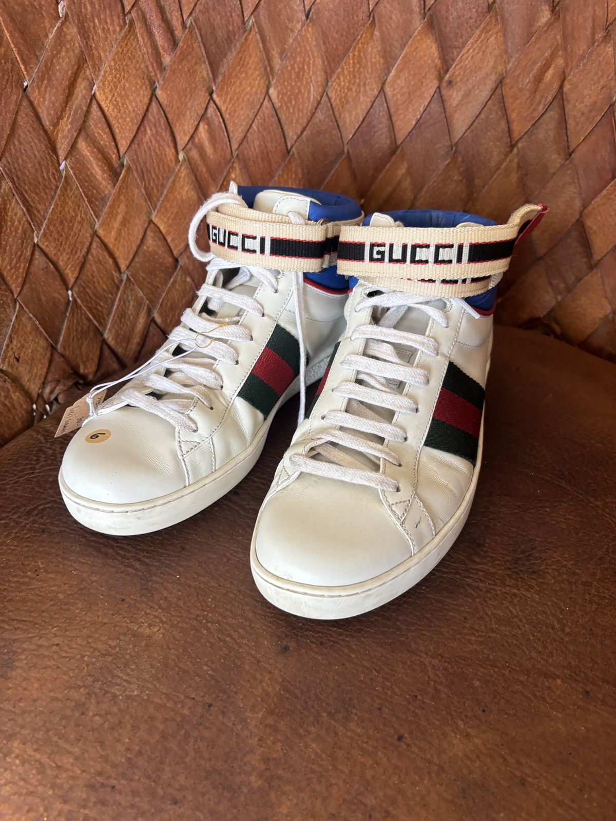 Gucci Gucci ace strap high top sneaker Size US 6 / IT 36 - 3 Thumbnail
