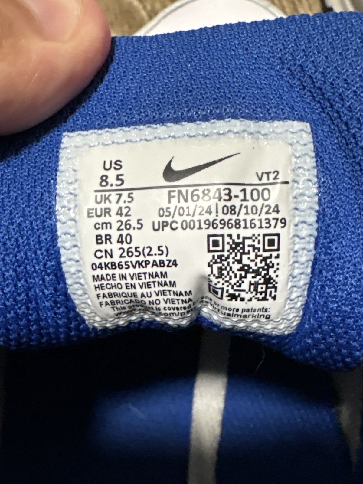 Nike Air Max 90 White Game Royal Size US 8.5 / EU 41-42 - 6 Thumbnail