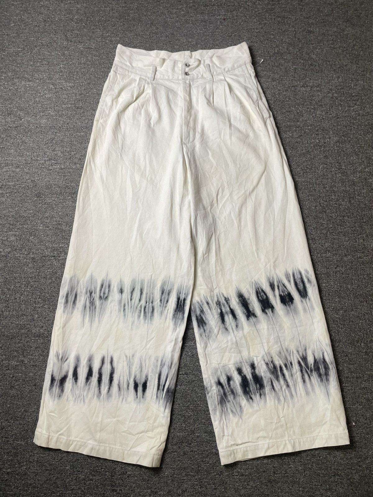 Japanese Brand × Vintage AIVER Brand Fashion Tie Dye Wide Leg Jeans (111) Size US 32 / EU 48 - 1 Thumbnail