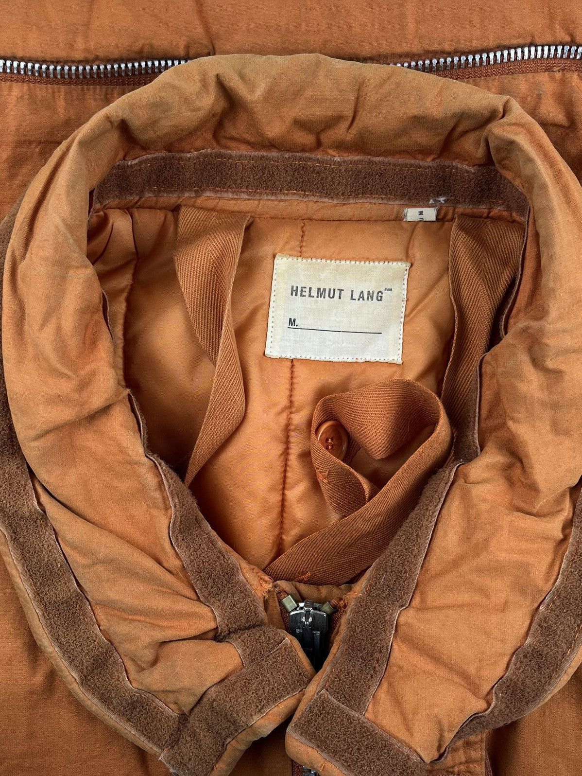 AW99 Helmut Lang Fur Astro Biker Jacket Runway Iron Orange