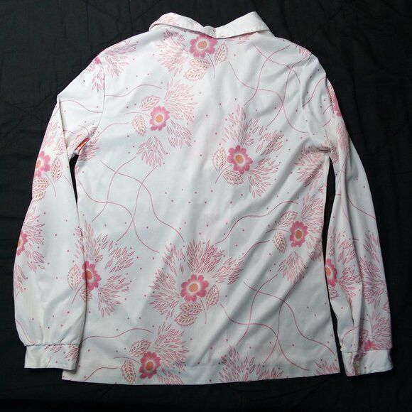 Vintage Vintage 70s Abstract Floral Polyester Disco Shirt Size M / US 6-8 / IT 42-44 - 3 Thumbnail