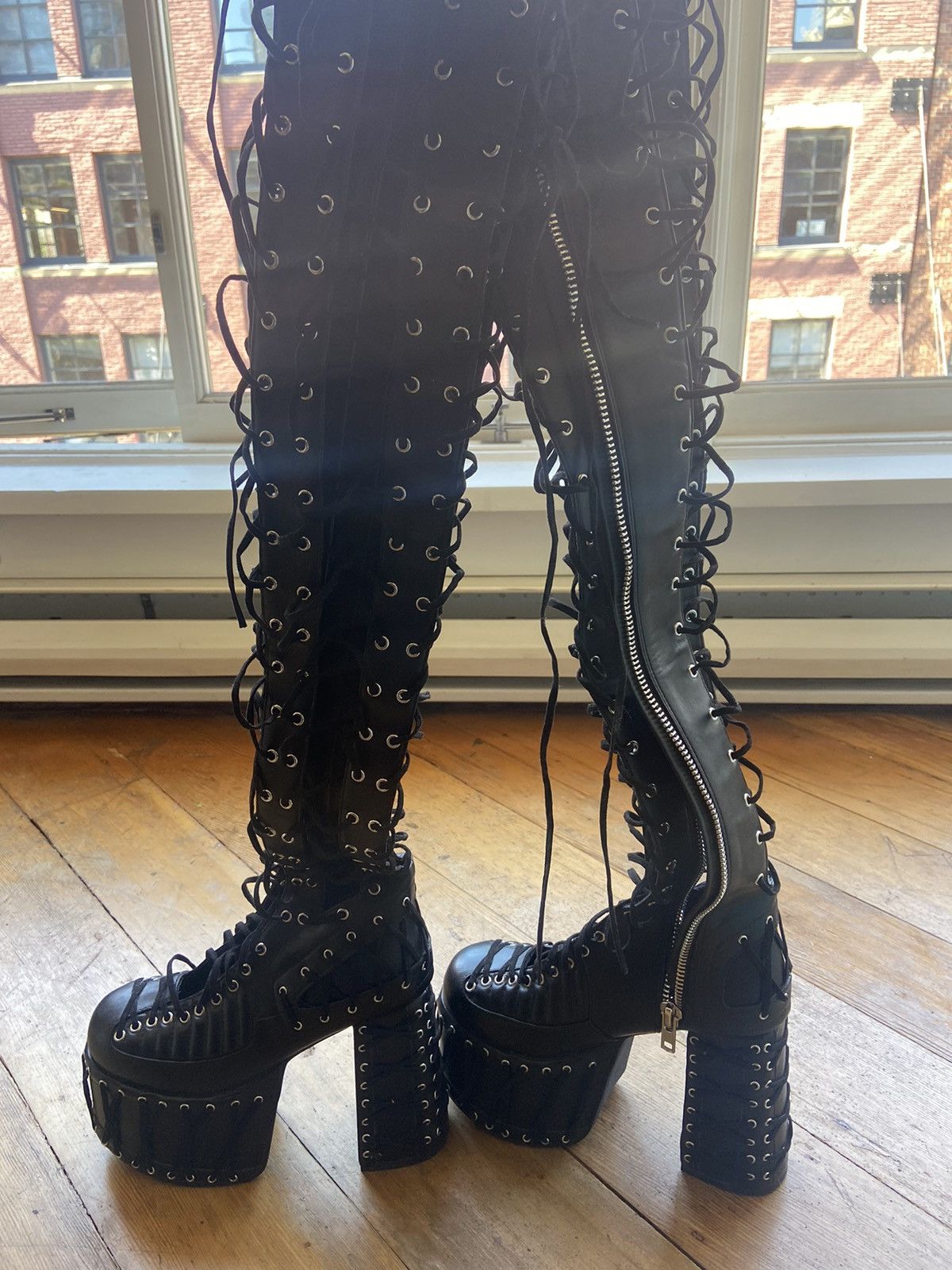 Dolls Kill Platform knee high boots | Grailed