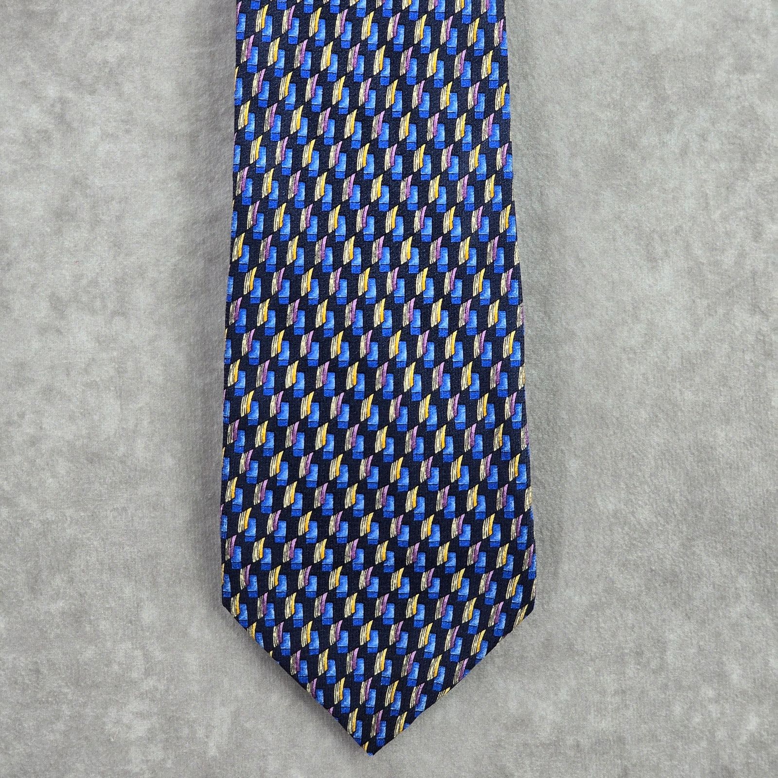 Barneys New York Barneys New York Blue Repp 100% Silk Italy Neck Tie Size 30 - 1 Thumbnail