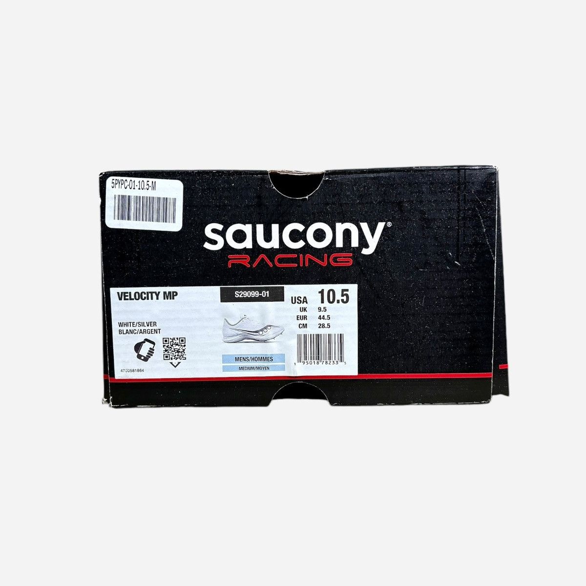 Saucony Saucony Men’s Velocity MP White Track Running Shoes Sz 10.5 Size US 10.5 / EU 43-44 - 9 Thumbnail