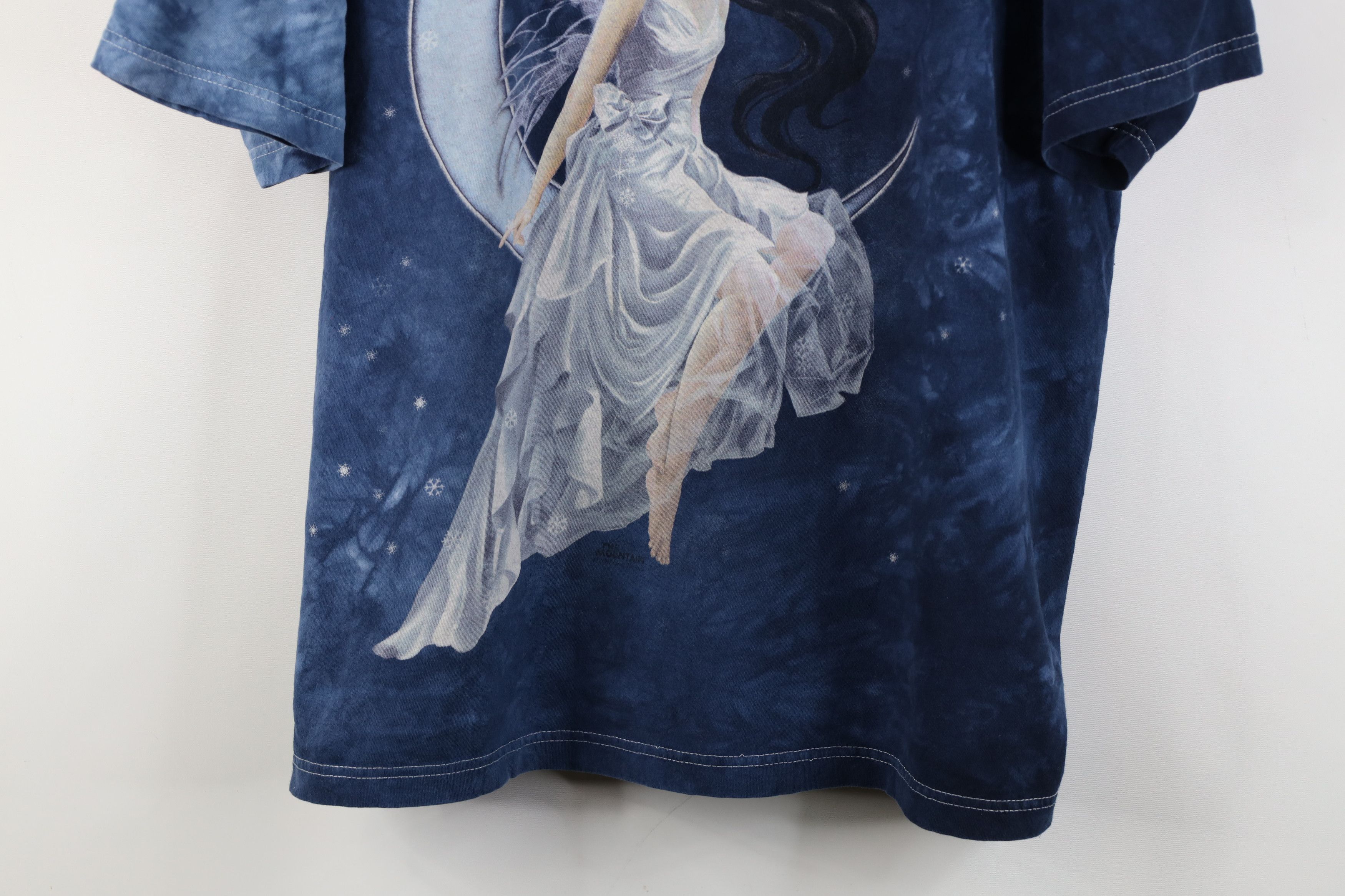 Vintage Vintage Y2K Streetwear Pixie Moon Acid Wash T-Shirt Blue Size US XXL / EU 58 / 5 - 3 Thumbnail