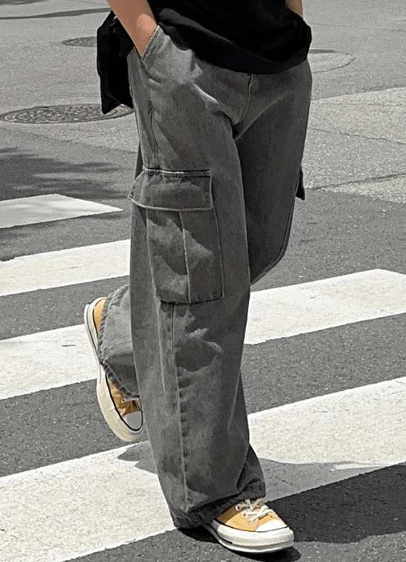 Japanese Brand × Jean Vintage washed distressed men's loose work jeans Size US 32 / EU 48 - 1 Thumbnail