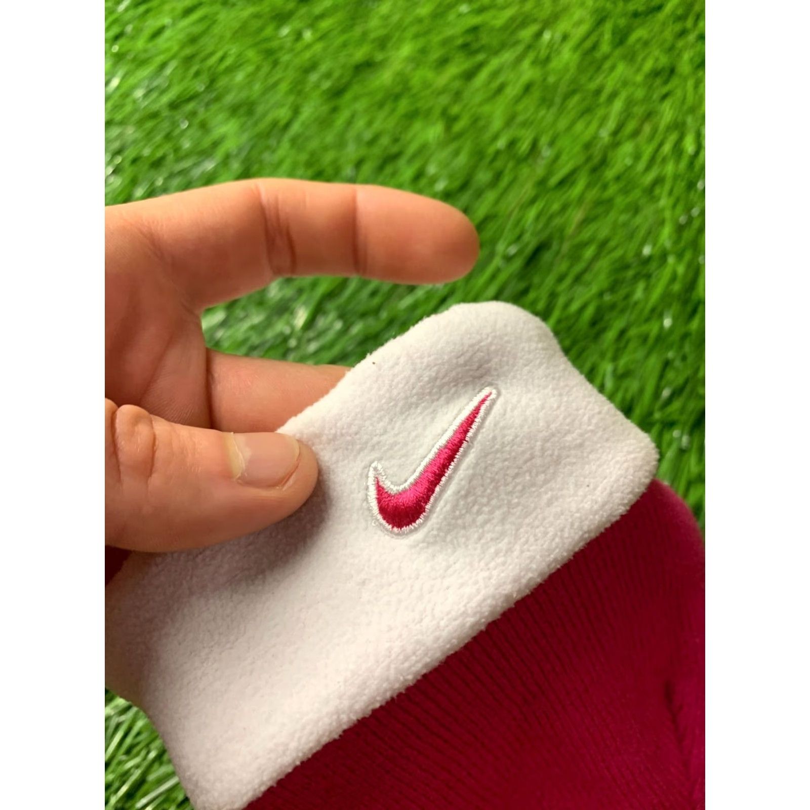 Nike Nike Hat One Size Pink and White Double Sided 2017 Women Casual Winter Warm Only Size Vintage No N/A Size ONE SIZE - 4 Thumbnail