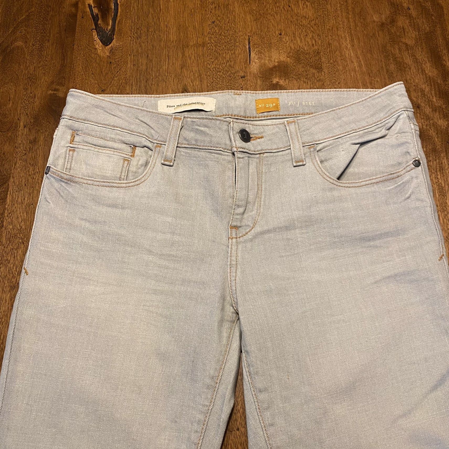 Vintage VINTAGE Pilcro & The Letterpress Jeans Stet Women 32x29 Light Blue Washed Jeans Women 32 STET Womens Size 24" / US 00 / IT 34 - 2 Thumbnail