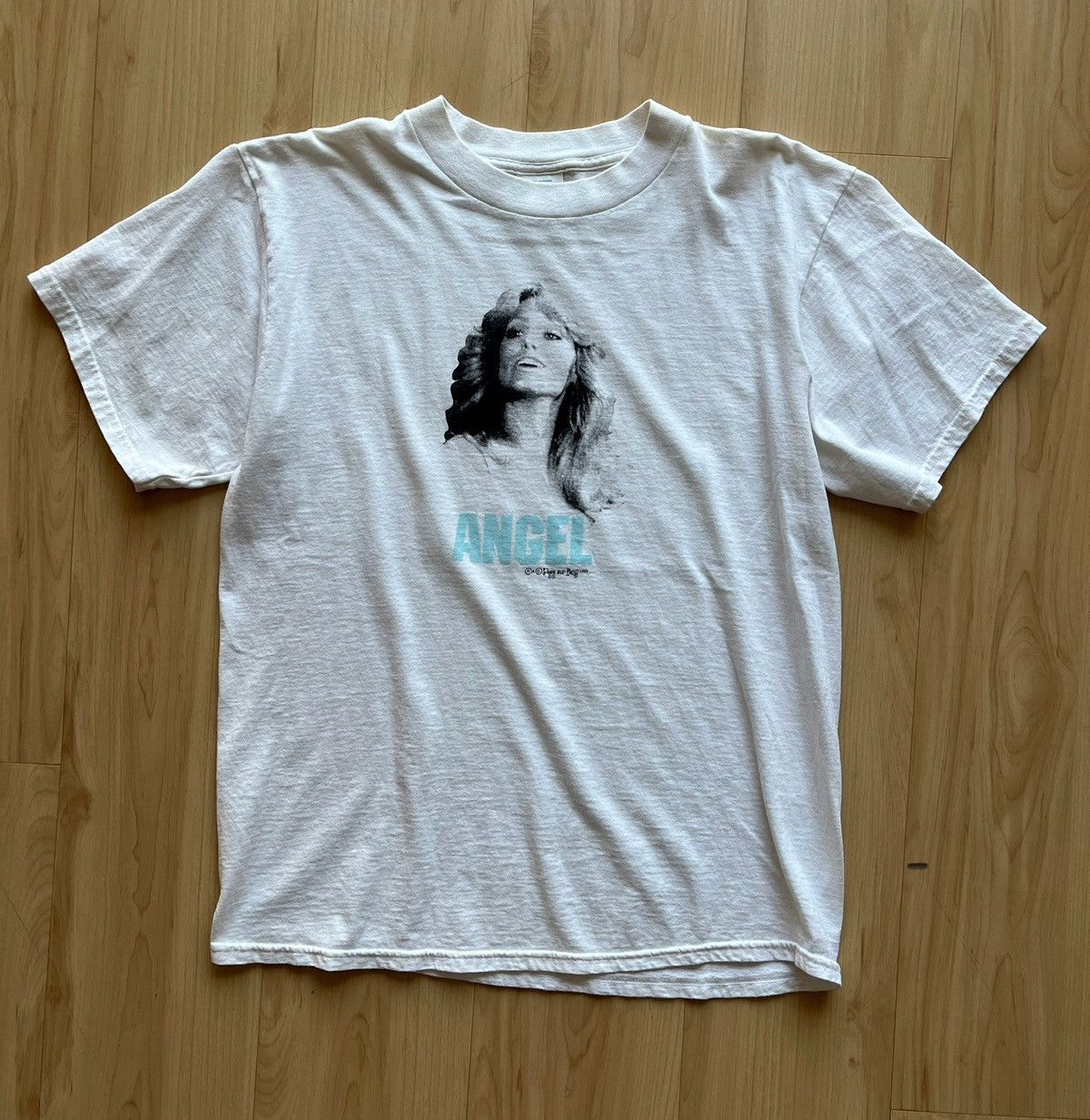 Vintage Vintage 90s Farrah Fawcett Angel T Shirt Size US L / EU 52-54 / 3 - 1 Thumbnail