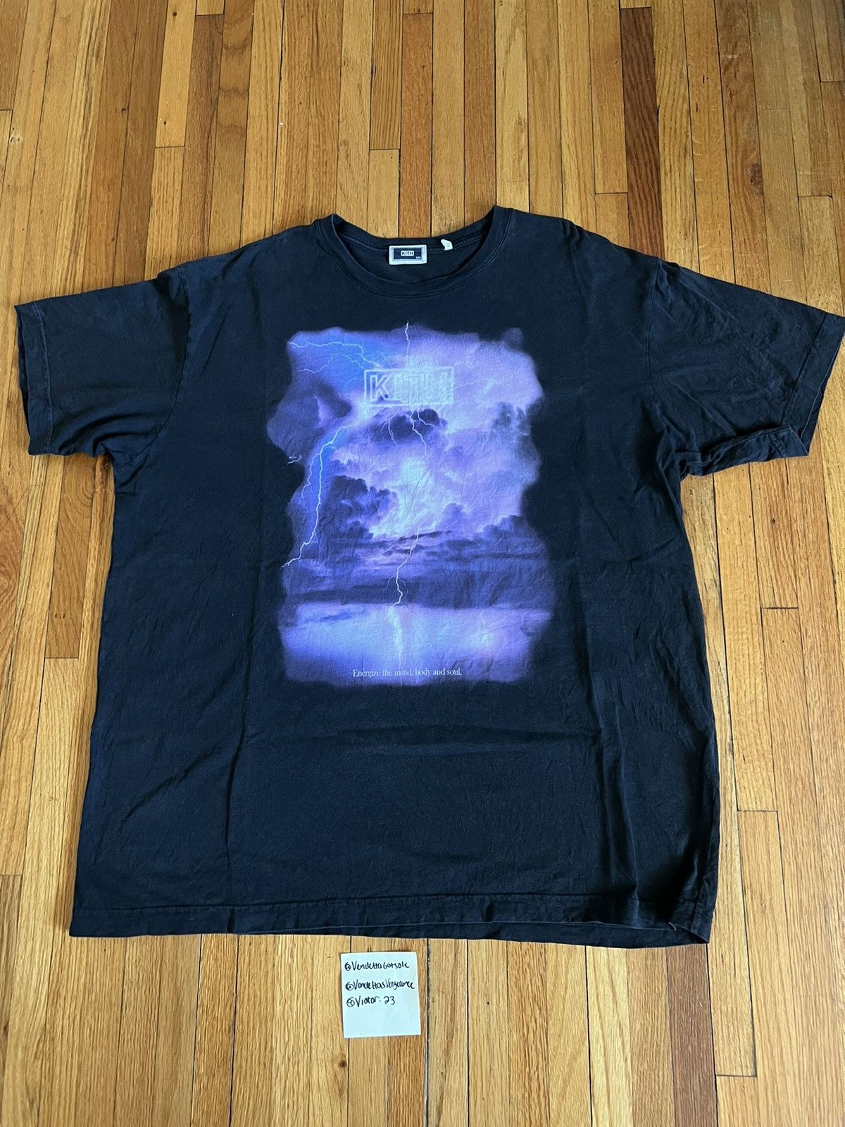 Kith Kith Energize Mind Body Soul Lightning Box Logo T Shirt | Grailed