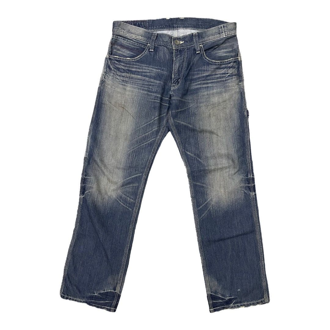 Edwin Edwin 503 Blue Trip Buckle Back Denim Size US 34 / EU 50 - 2 Thumbnail