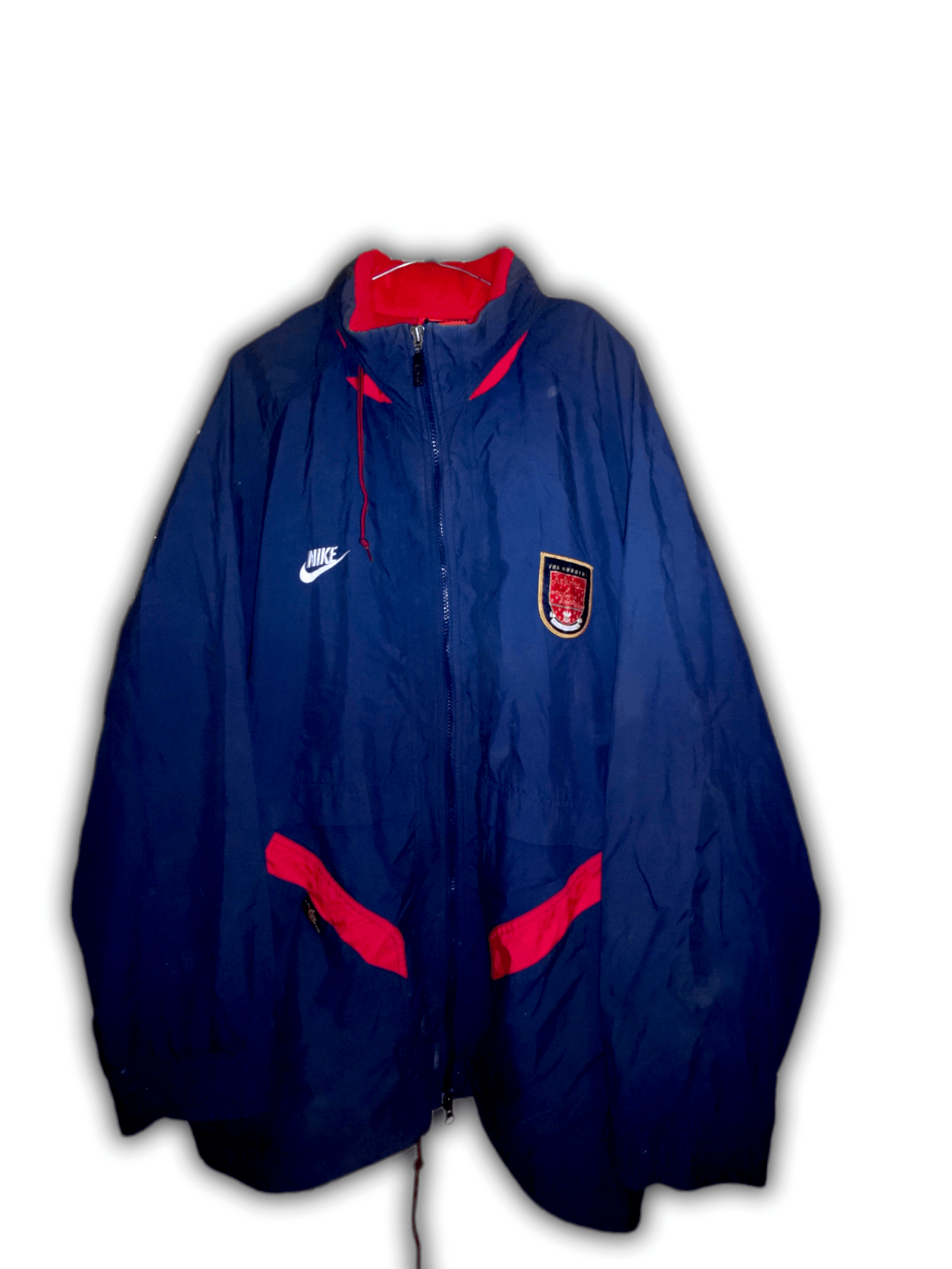 Image of Nike Arsenal London England 1994 1995 1996 1997 Jacket in Navy, Men's (Size XL)