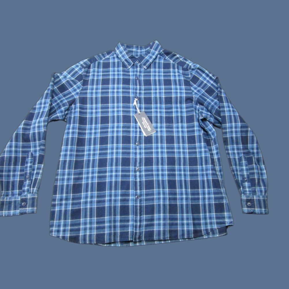 Vineyard Vines Shirt Mens XL Blue Indigo Plaid Stretch Twill Button-Down Casual Preppy Button Up Shirts Mens XL Blue Indig Plaid Stretch Twill