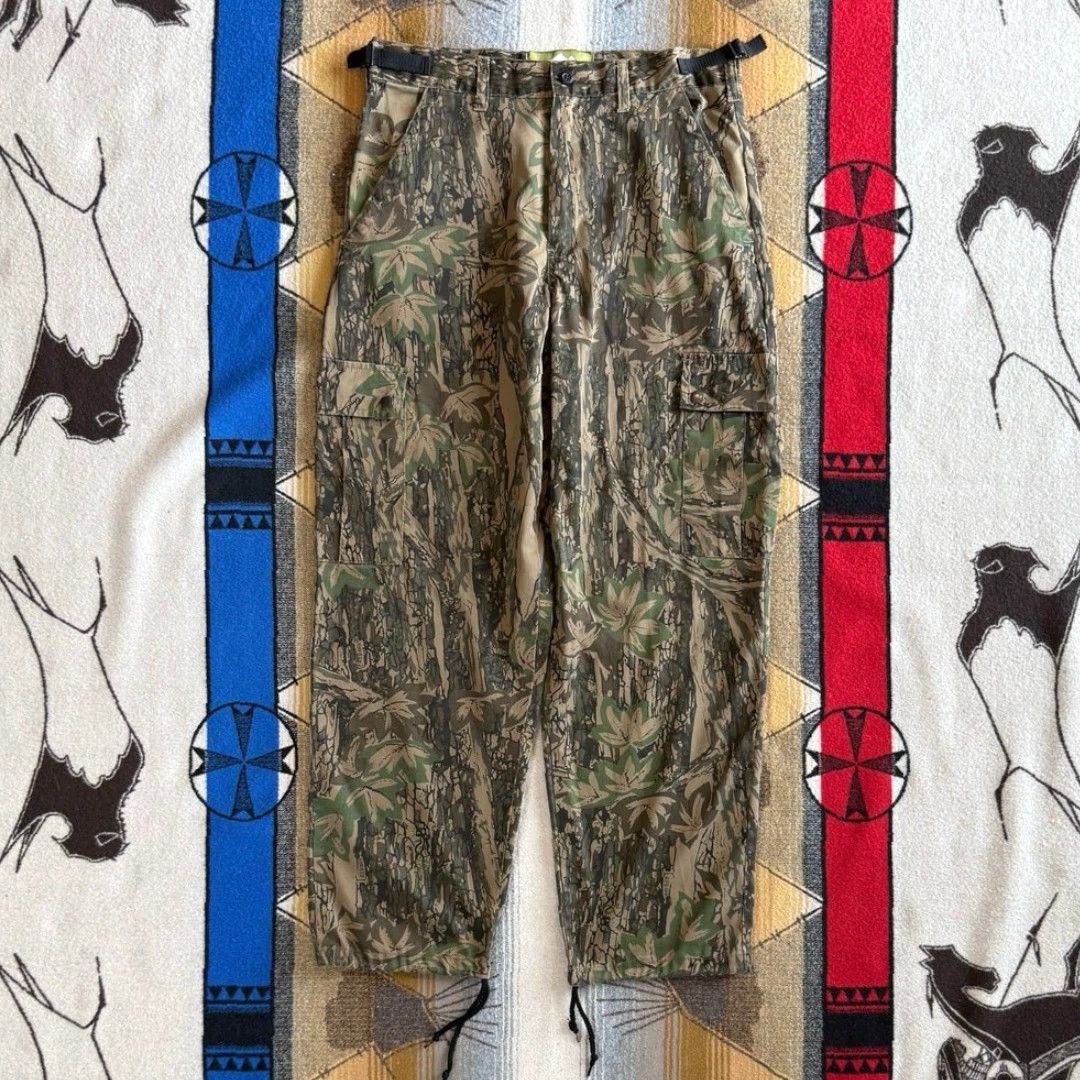 Vintage VINTAGE Northwest Territory Trebark Camo Camouflage Cargo Pants Men Regular Medium 32x31 Brown Camouflage 90s Outdoor Fall Spring Summer Winter Mens Size US 31 - 2 Thumbnail