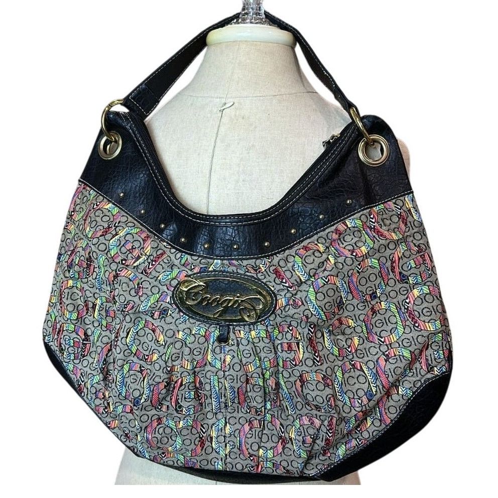 Coogi Coogi y2k 90s Handbag Linen Leather Trim Logo Shoulder Bag Size ONE SIZE - 1 Thumbnail